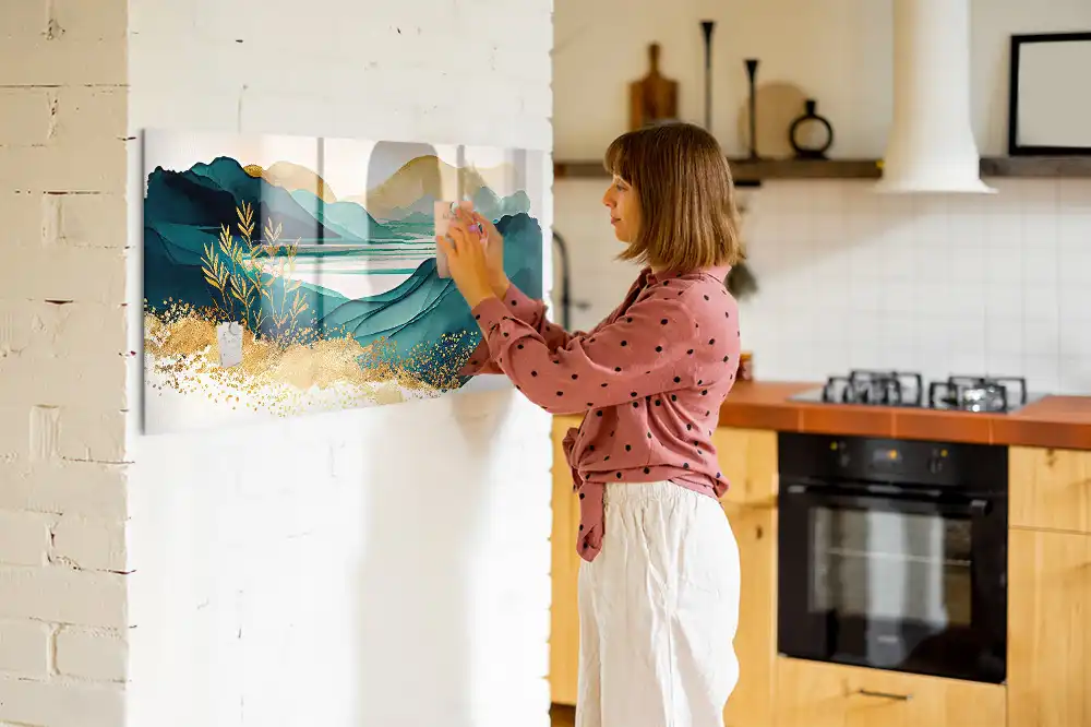 Tableau magnétique paysage de montagne