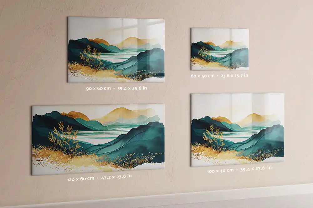 Tableau magnétique paysage de montagne