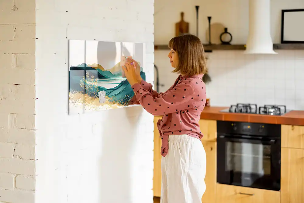 Tableau magnétique paysage de montagne