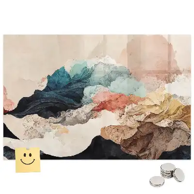 Tableau en verre magnétique motif paysage artistique