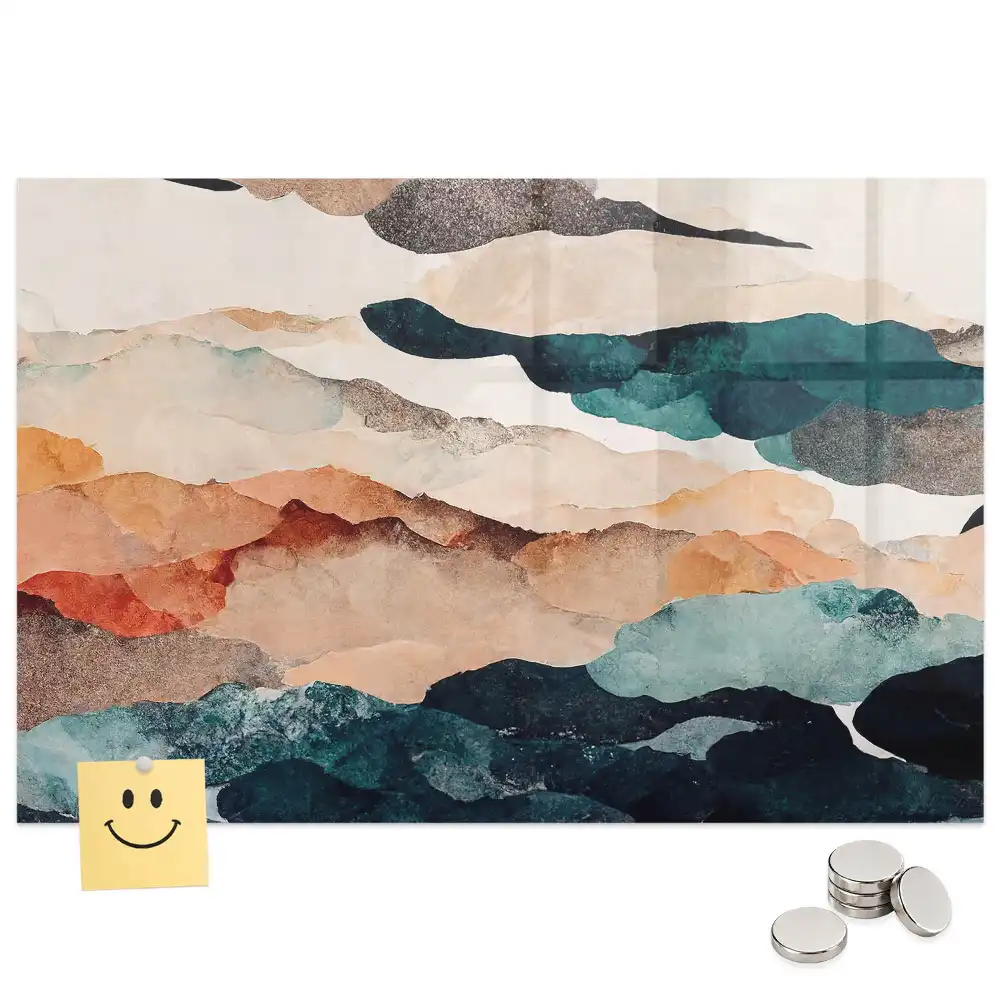 Tableau mural magnétique paysage artistique