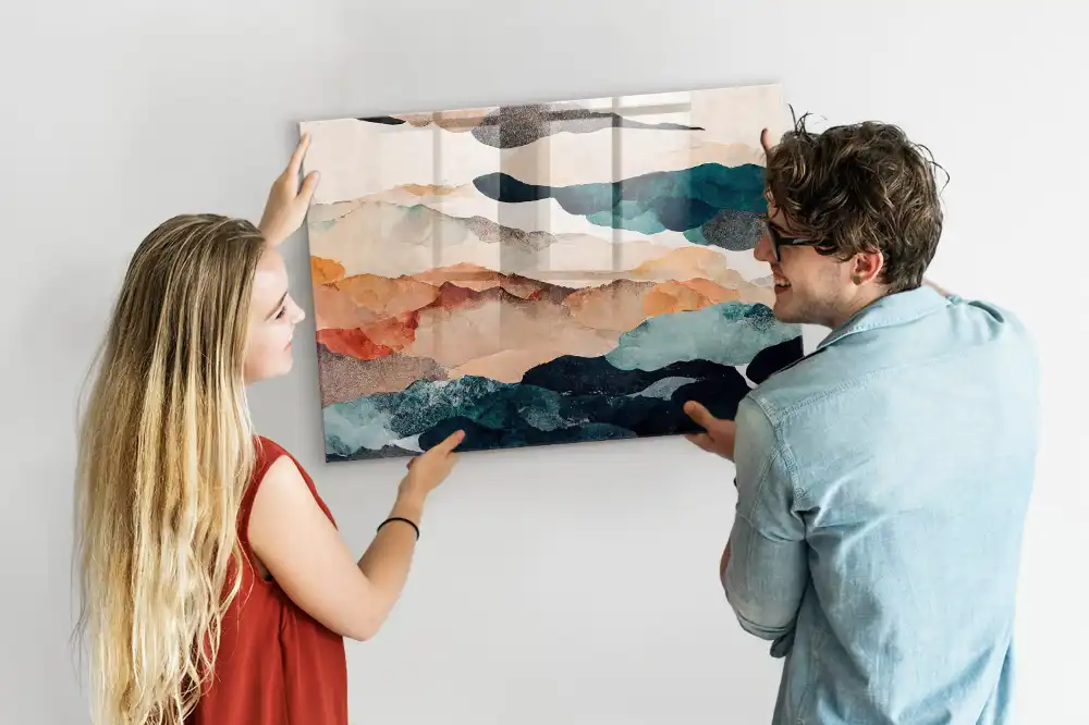 Tableau mural magnétique paysage artistique