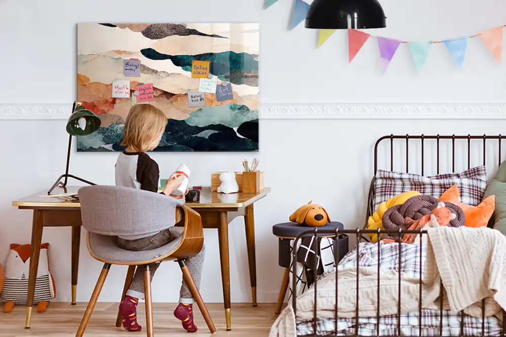 Tableau mural magnétique paysage artistique