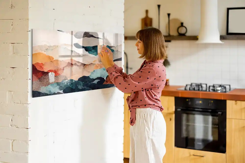 Tableau mural magnétique paysage artistique