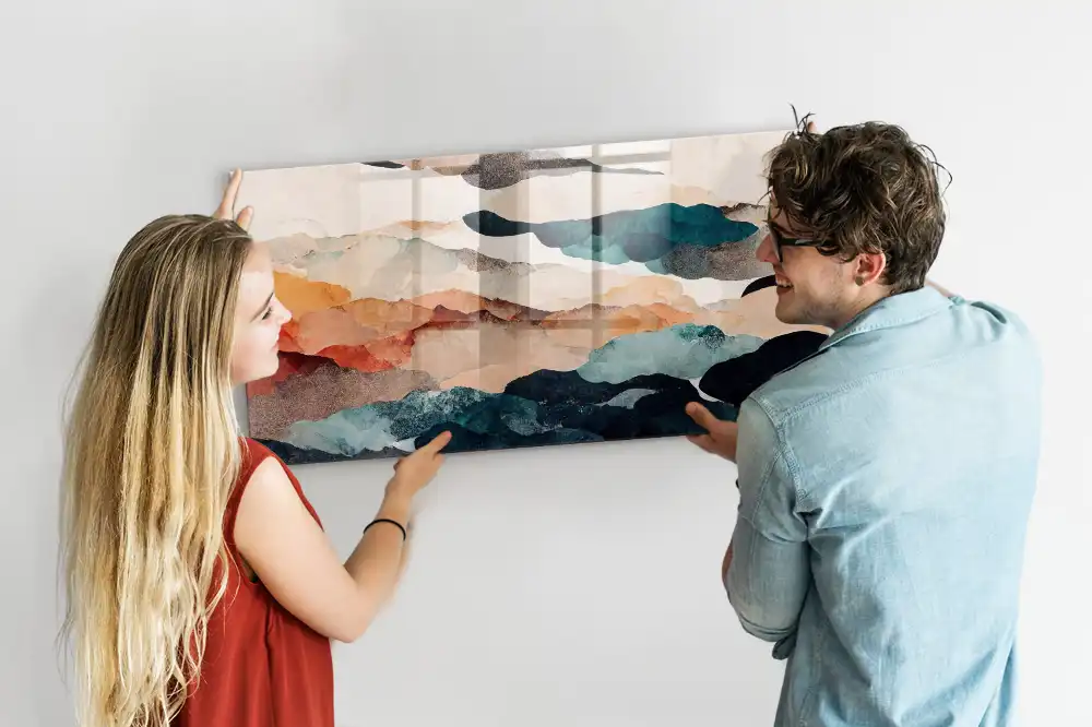 Tableau mural magnétique paysage artistique