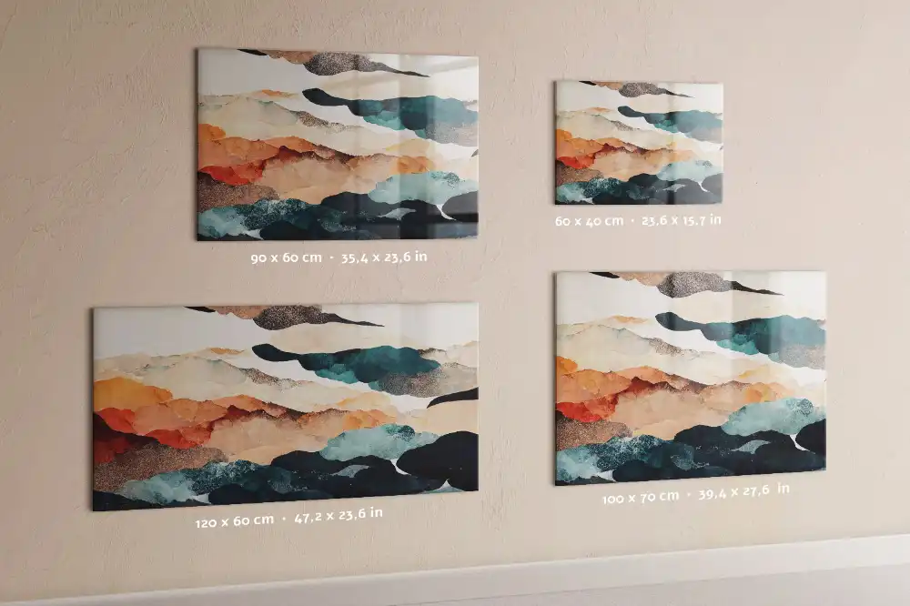Tableau mural magnétique paysage artistique