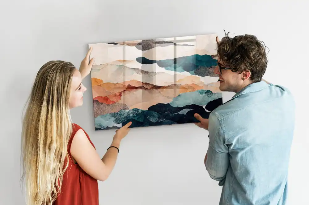 Tableau mural magnétique paysage artistique