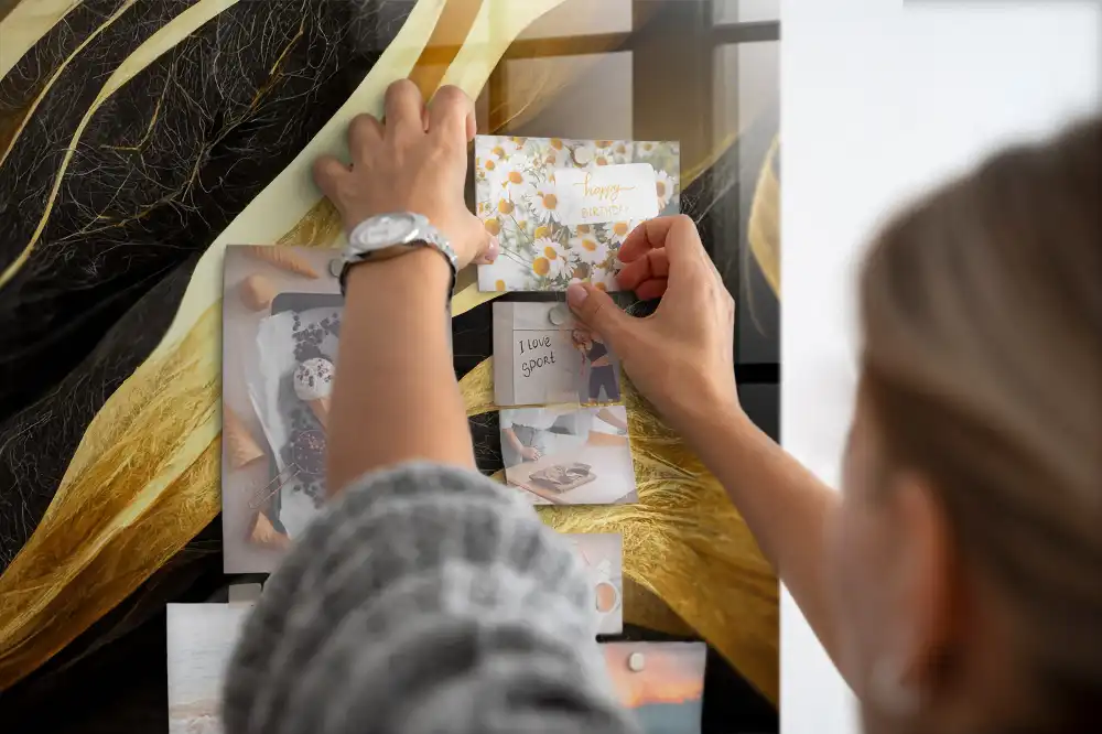 Tableau mural magnétique abstraction chic