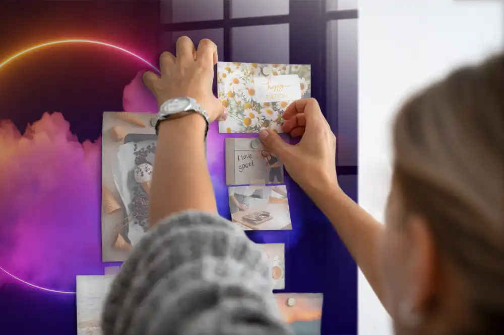 Tableau magnétique avec magnets effet fumée 3D