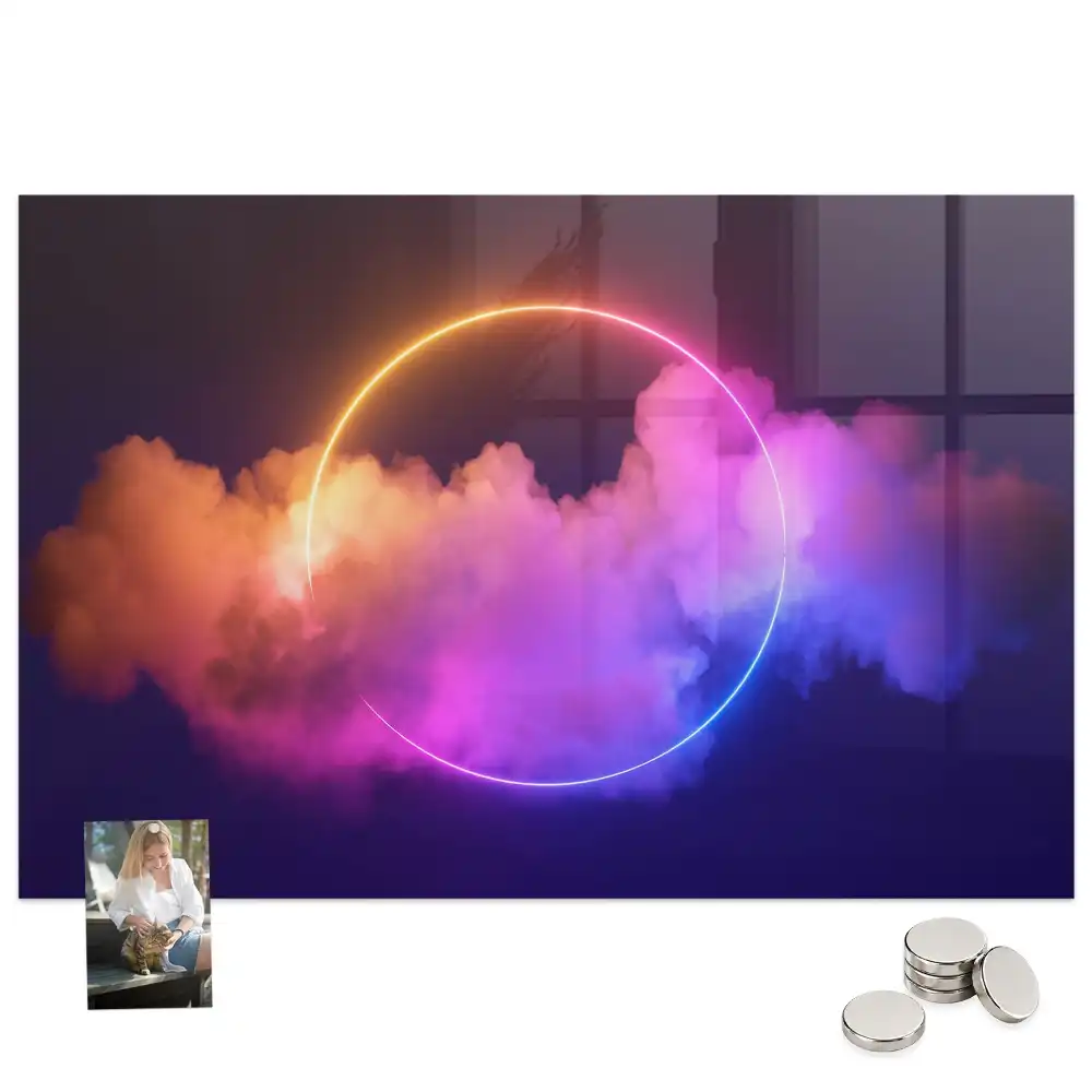 Tableau magnétique avec magnets effet fumée 3D