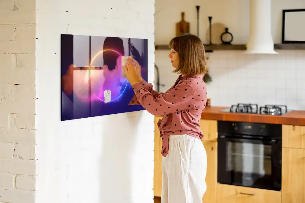 Tableau magnétique avec magnets effet fumée 3D
