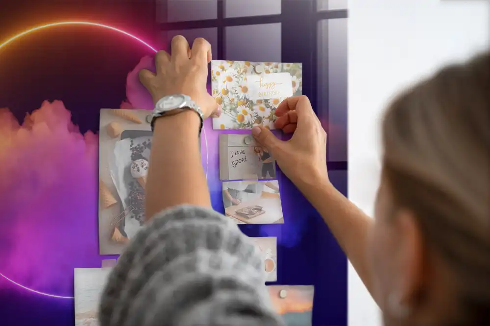 Tableau magnétique avec magnets effet fumée 3D