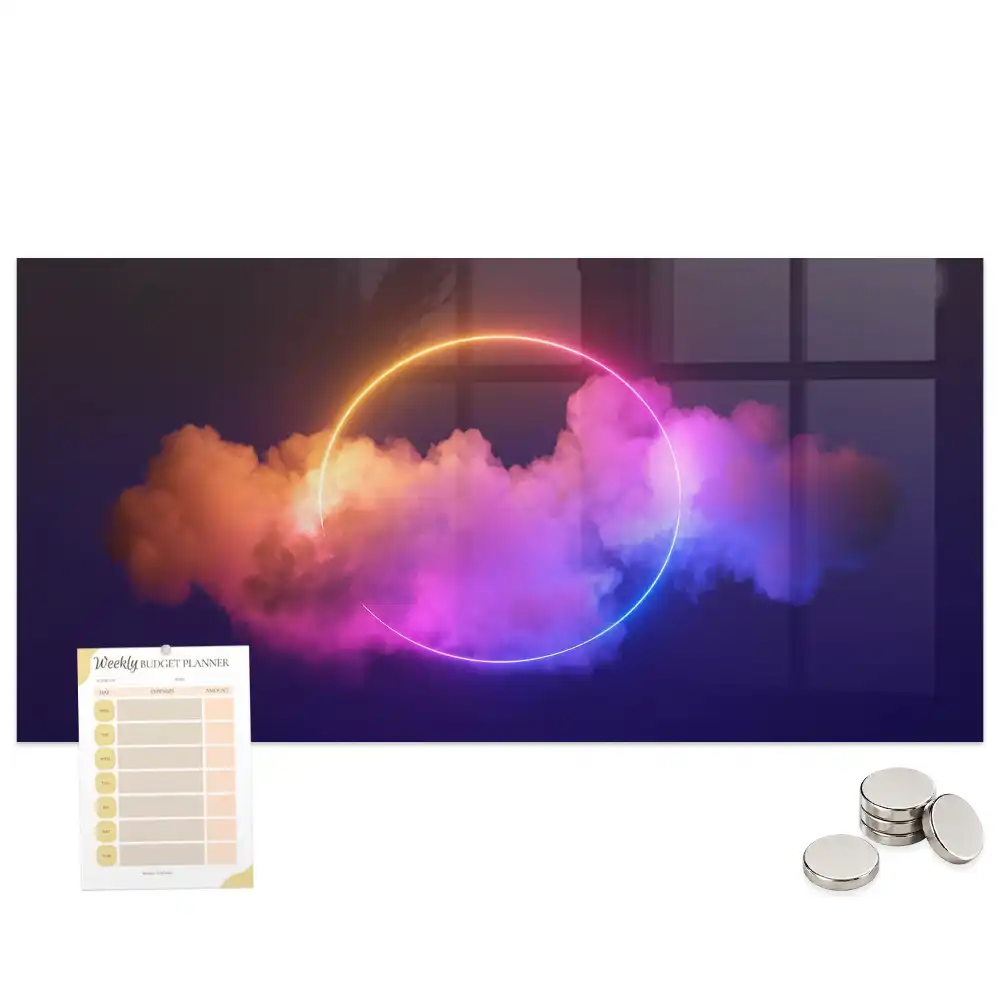 Tableau magnétique avec magnets effet fumée 3D