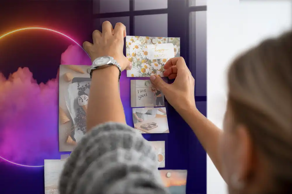 Tableau magnétique avec magnets effet fumée 3D