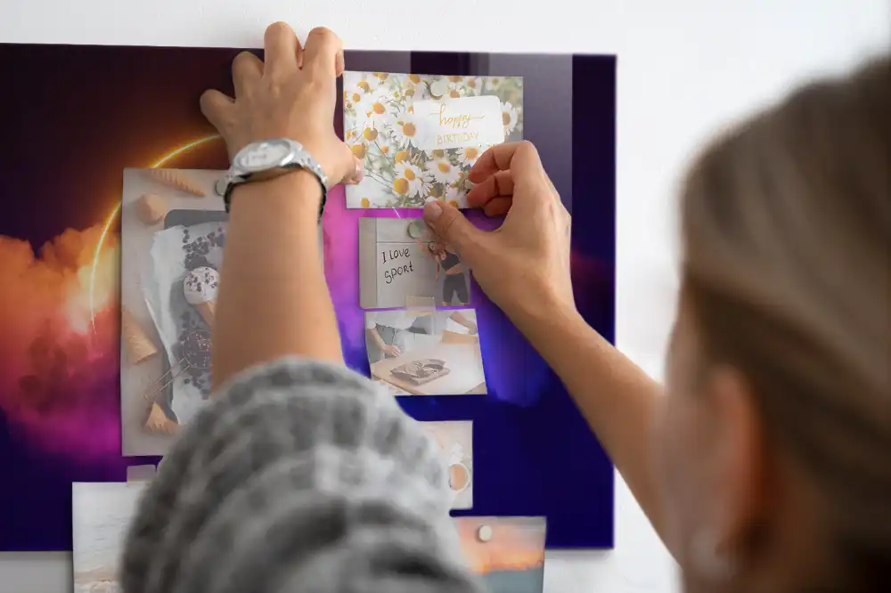 Tableau magnétique avec magnets effet fumée 3D