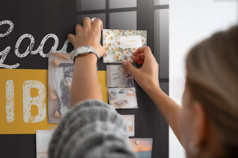 Tableau magnétique décoratif avec phrase de motivation