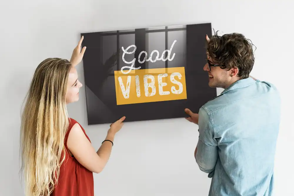 Tableau magnétique décoratif avec phrase de motivation