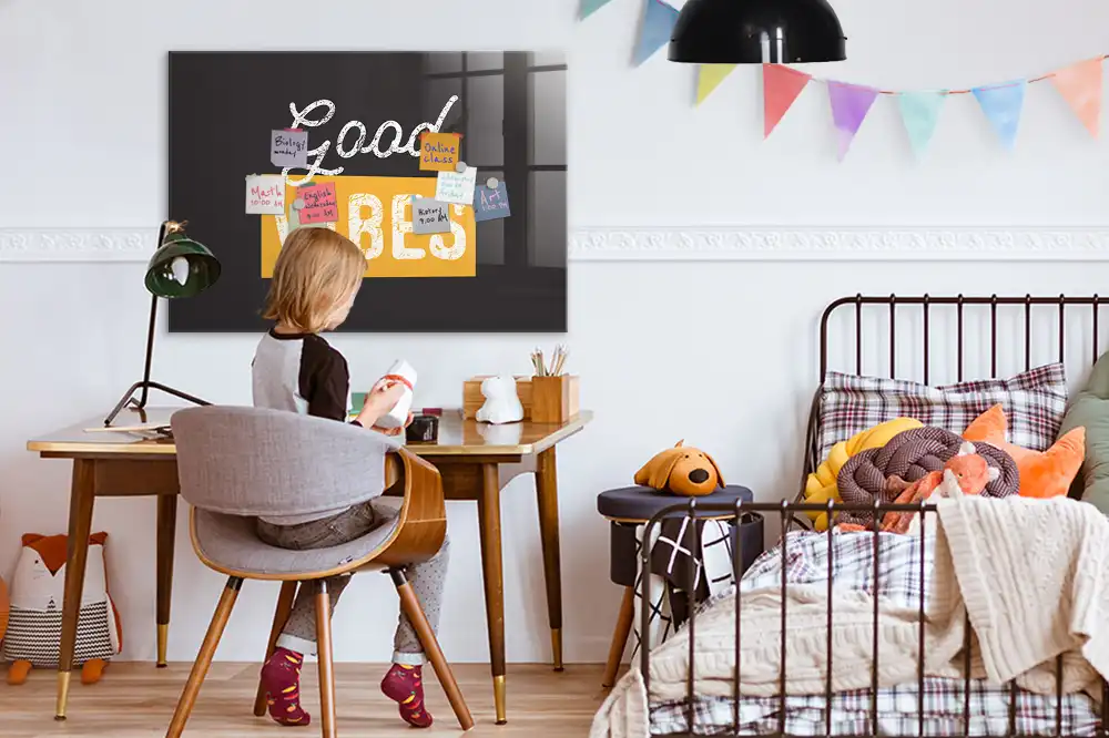 Tableau magnétique décoratif avec phrase de motivation