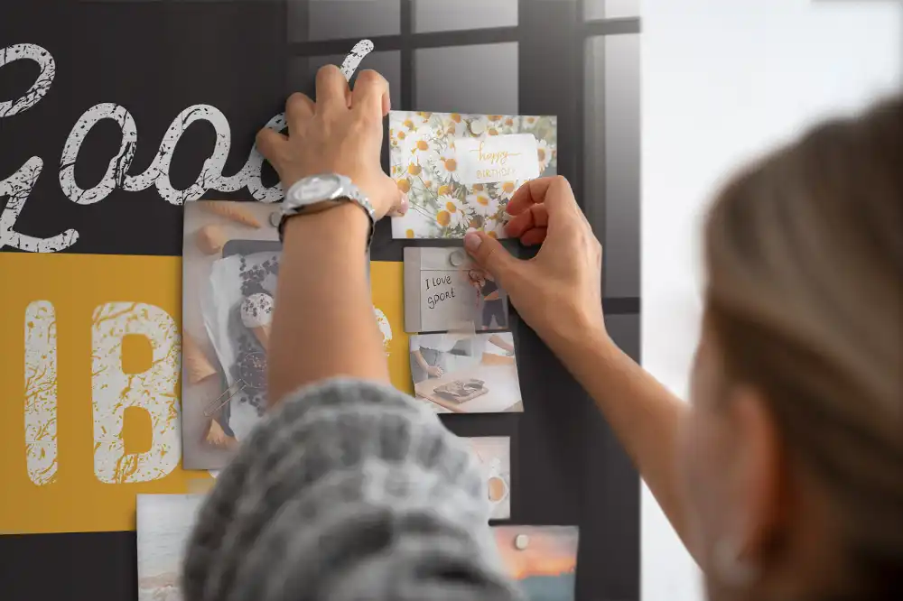 Tableau magnétique décoratif avec phrase de motivation
