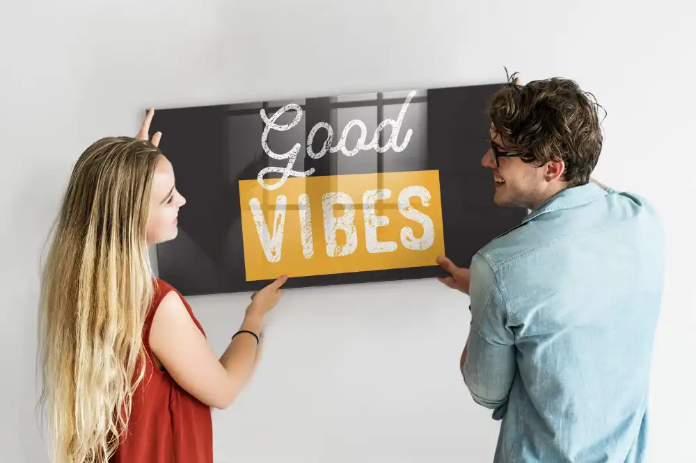 Tableau magnétique décoratif avec phrase de motivation