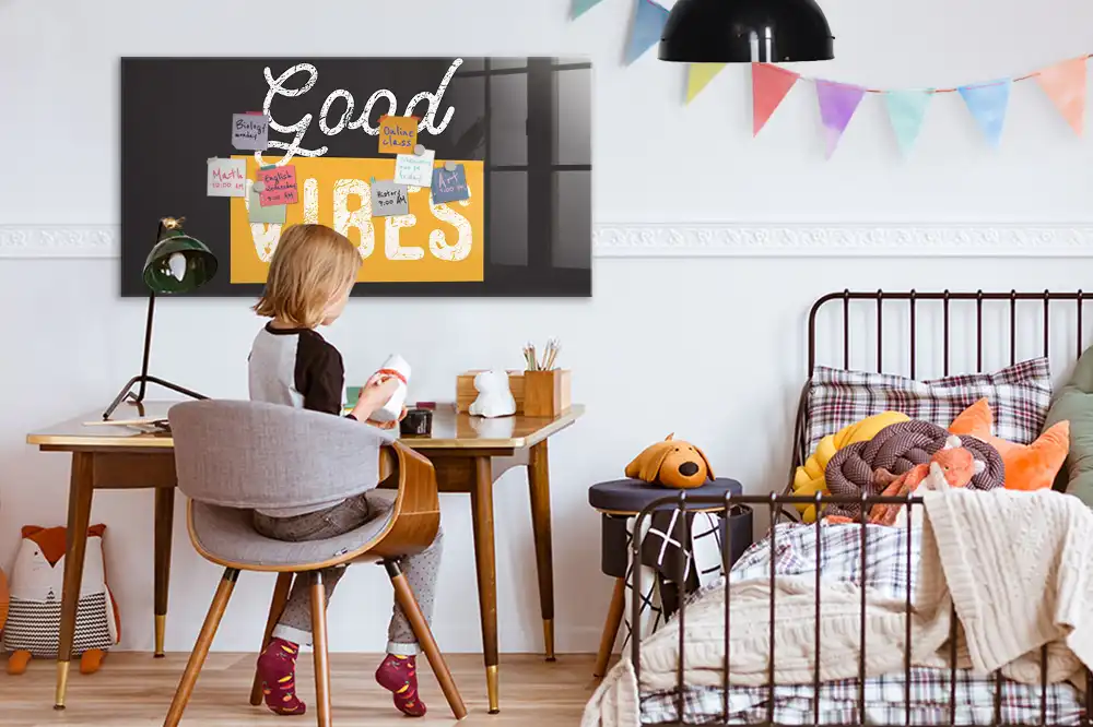 Tableau magnétique décoratif avec phrase de motivation