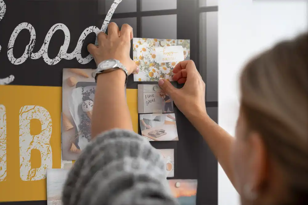 Tableau magnétique décoratif avec phrase de motivation