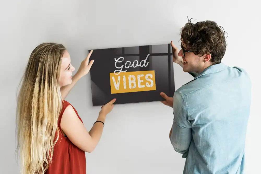 Tableau magnétique décoratif avec phrase de motivation