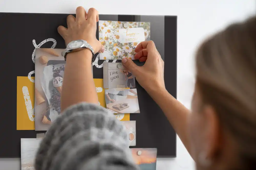 Tableau magnétique décoratif avec phrase de motivation