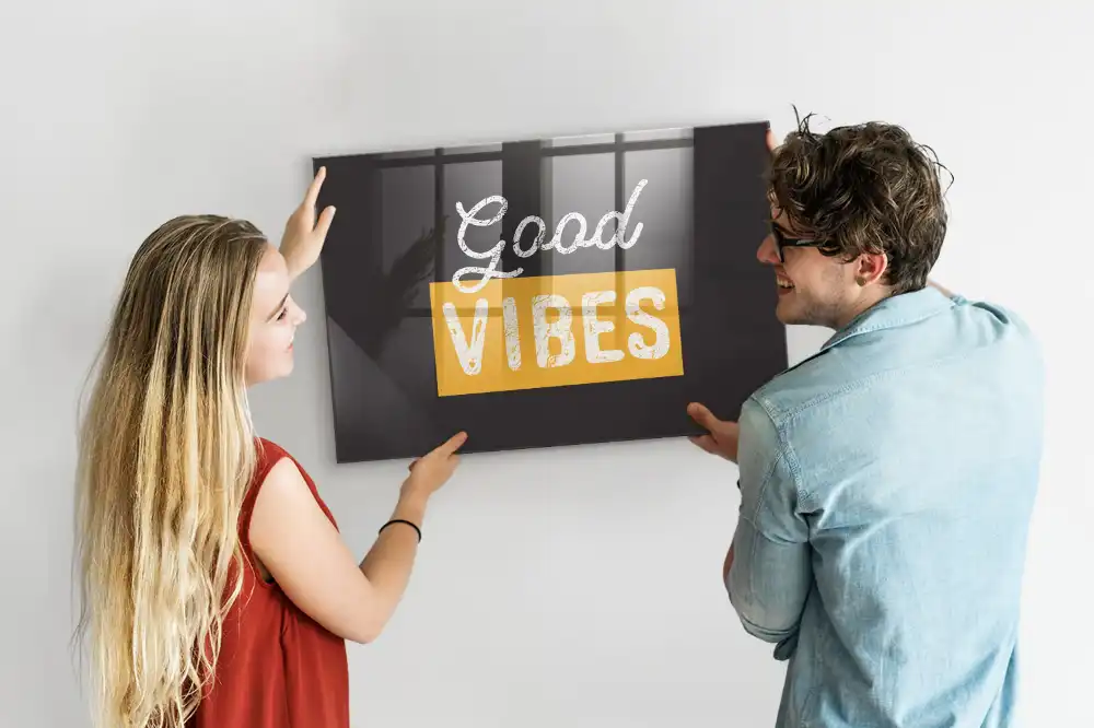 Tableau magnétique décoratif avec phrase de motivation