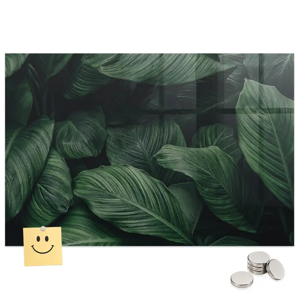 Tableau magnétique décoratif motif monstera exotique