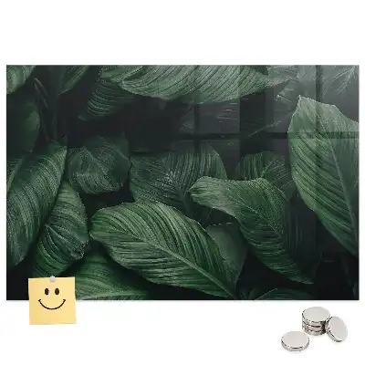 Tableau magnétique décoratif motif monstera exotique