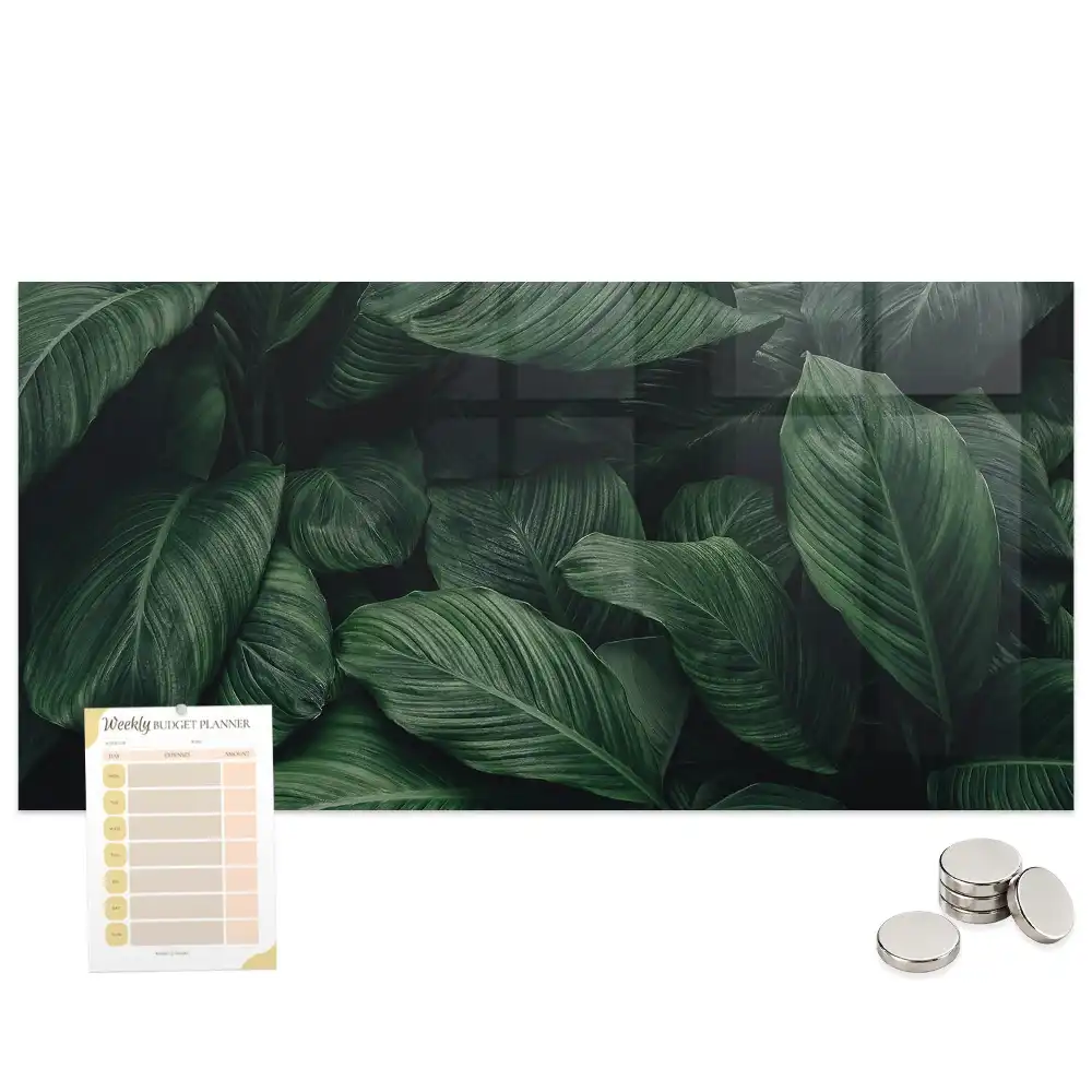 Tableau magnétique décoratif motif monstera exotique