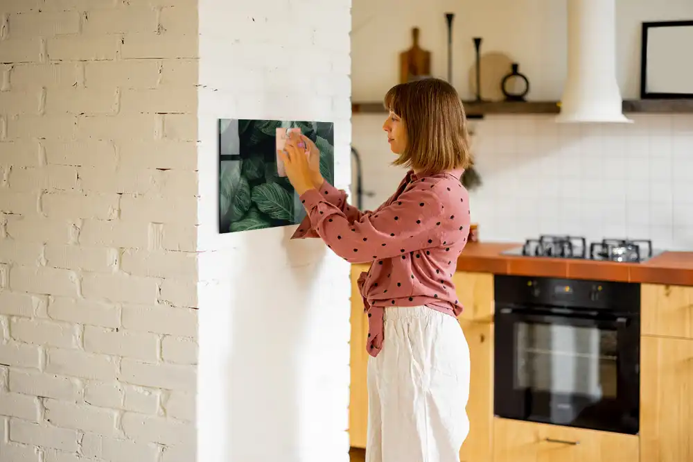Tableau magnétique décoratif motif monstera exotique