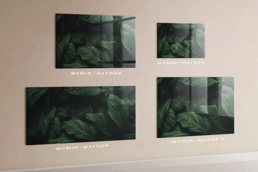 Tableau magnétique décoratif motif monstera exotique