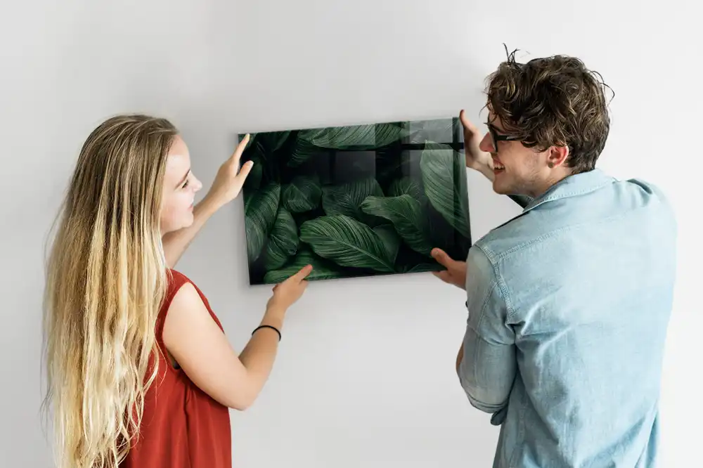 Tableau magnétique décoratif motif monstera exotique