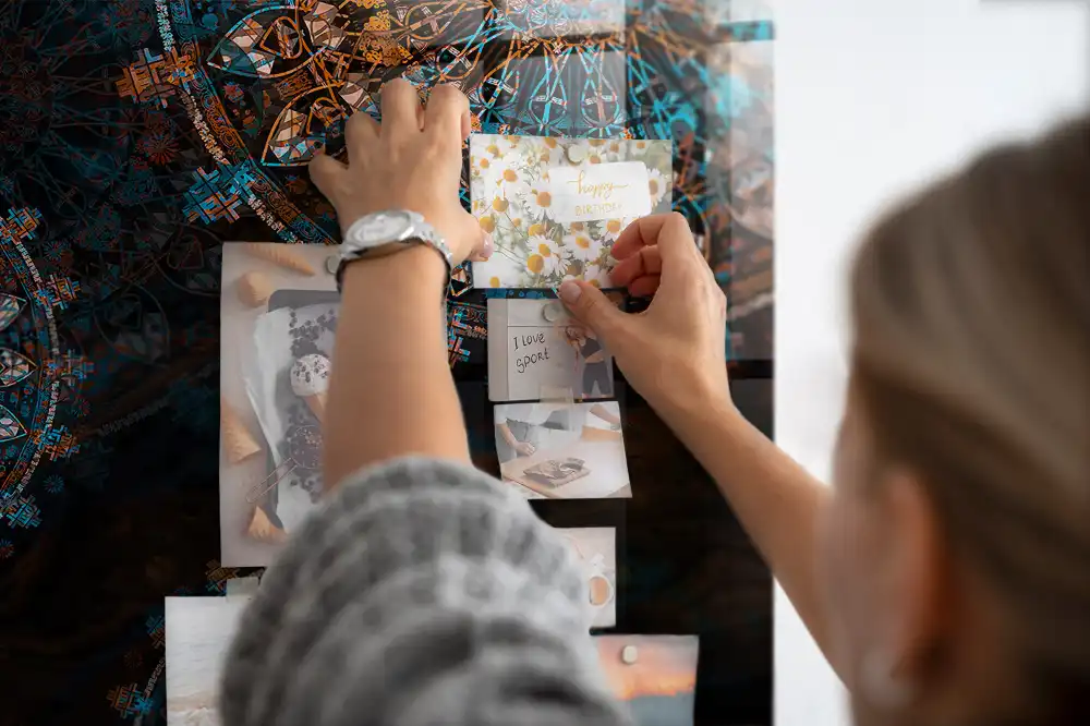 Tableau magnétique avec motif géométrique