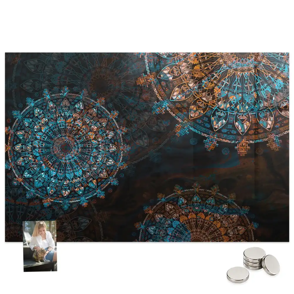 Tableau magnétique avec motif géométrique