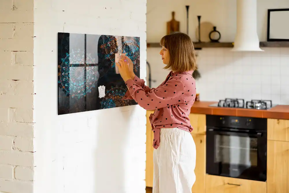 Tableau magnétique avec motif géométrique