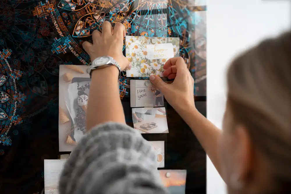 Tableau magnétique avec motif géométrique