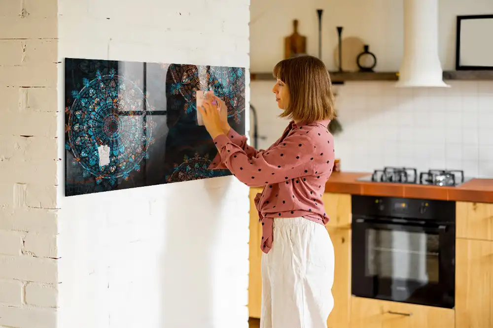 Tableau magnétique avec motif géométrique