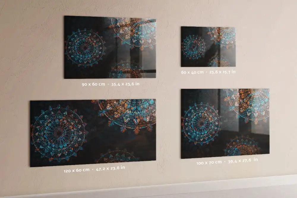 Tableau magnétique avec motif géométrique