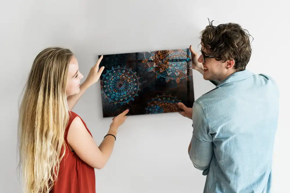 Tableau magnétique avec motif géométrique