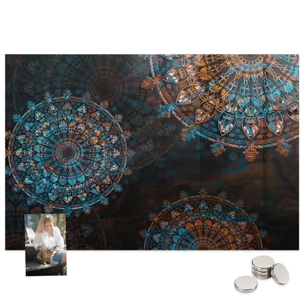 Tableau magnétique avec motif géométrique