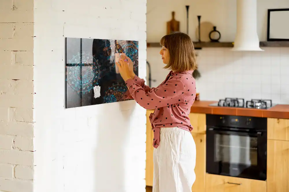 Tableau magnétique avec motif géométrique