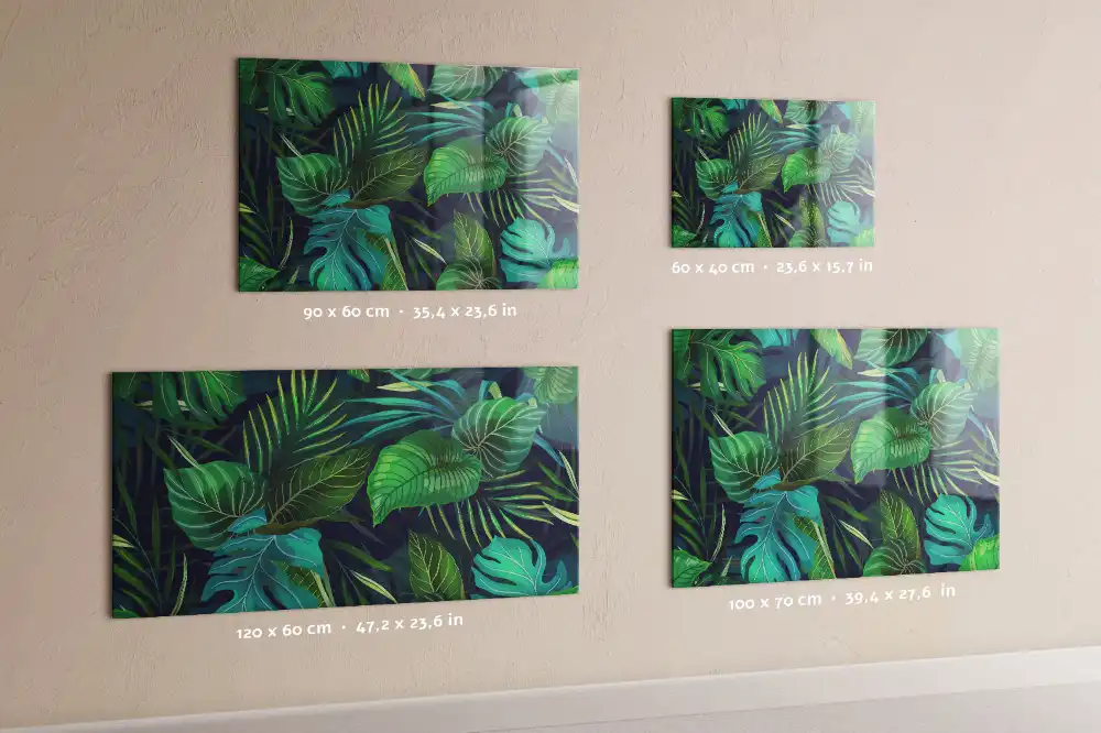 Tableau magnétique motif flore tropicale pour magnets