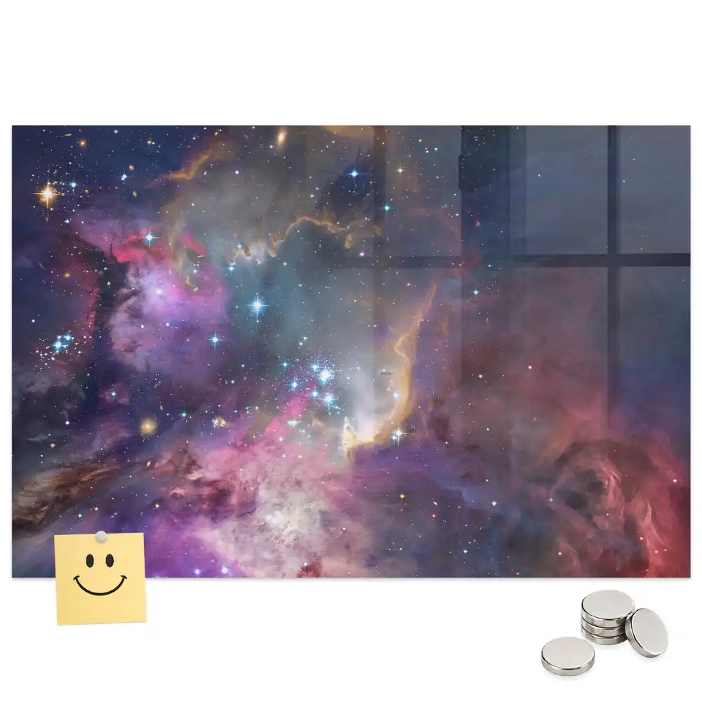 Tableau magnétique motif univers cosmique pour magnets