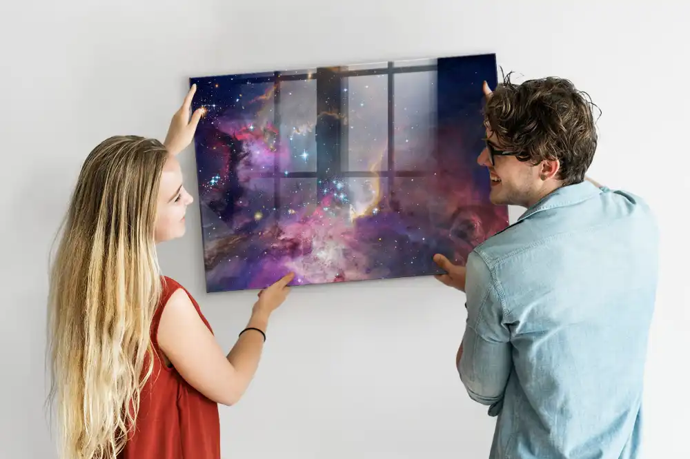 Tableau magnétique motif univers cosmique pour magnets