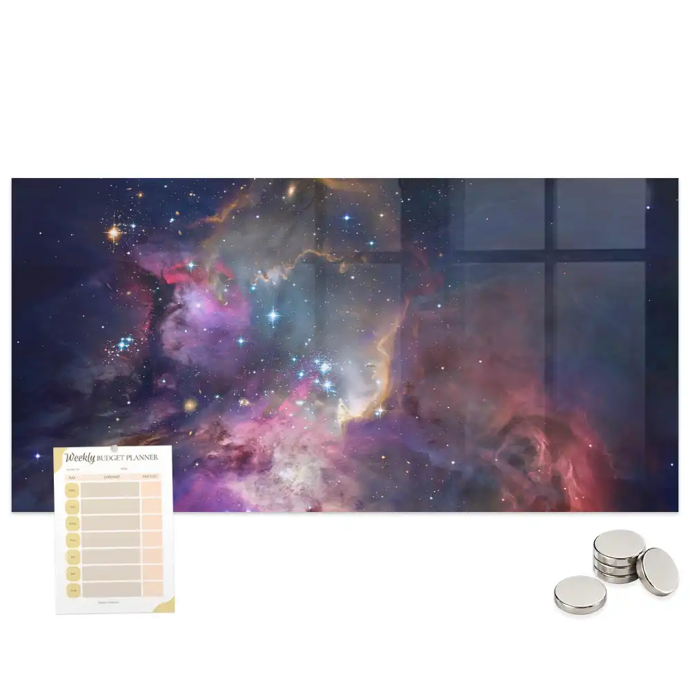 Tableau magnétique motif univers cosmique pour magnets