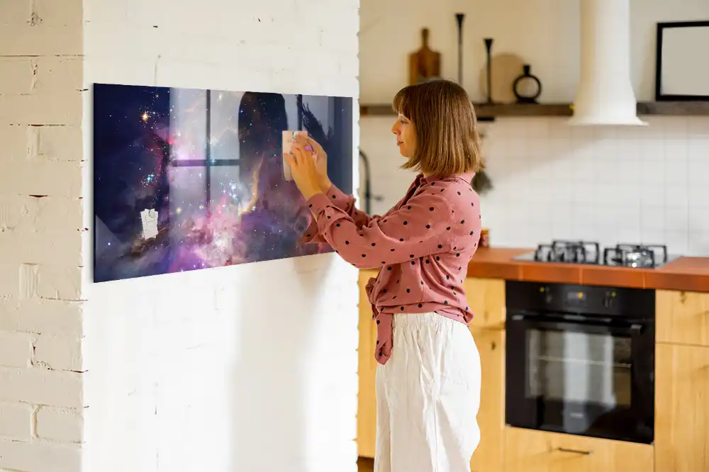 Tableau magnétique motif univers cosmique pour magnets