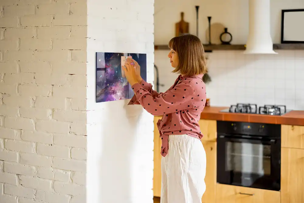 Tableau magnétique motif univers cosmique pour magnets